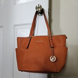 Michael Kors Large Burnt Orange Tote Bag